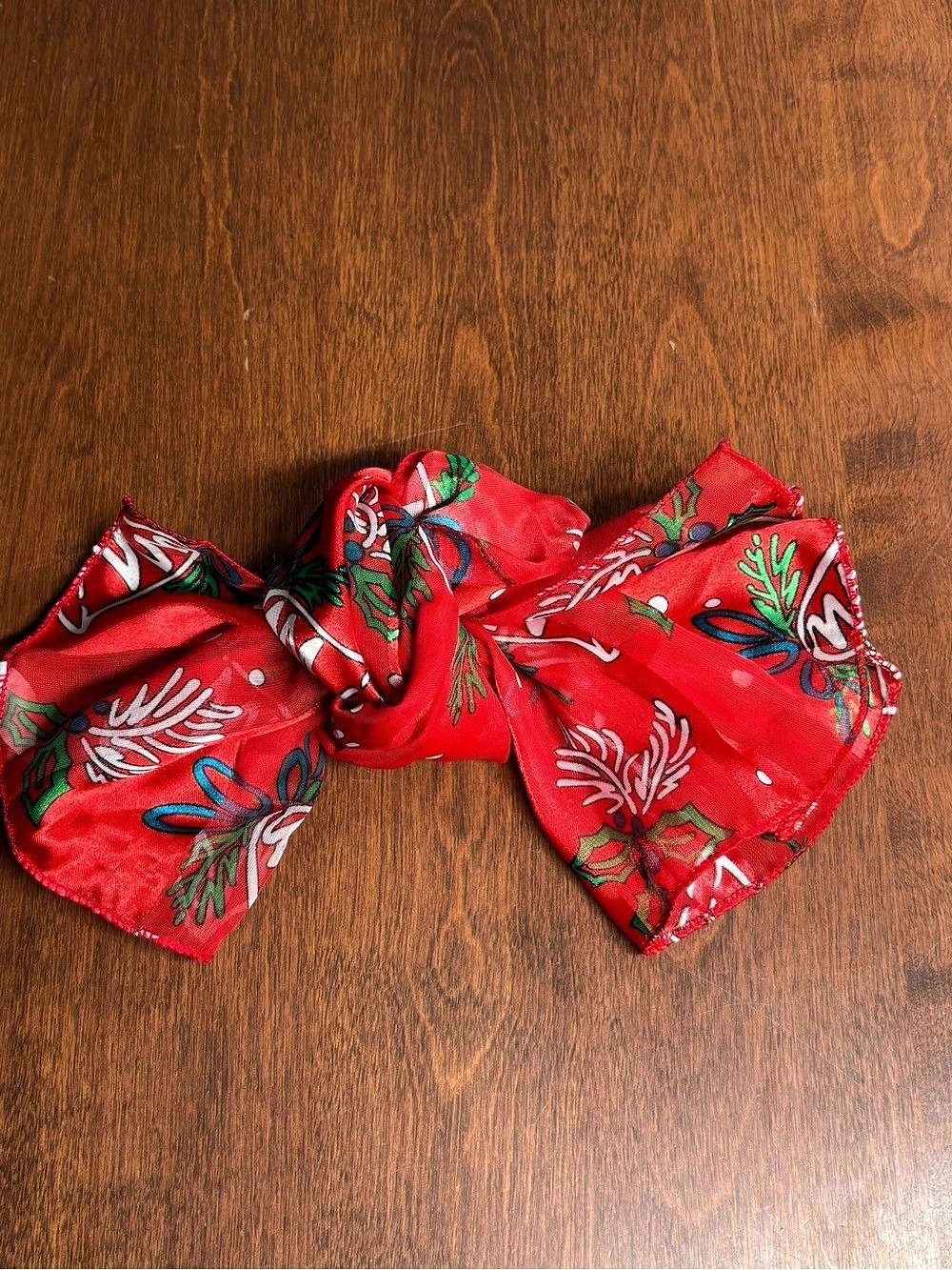 Red Floral Holiday Scarf